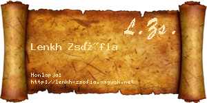 Lenkh Zsófia névjegykártya